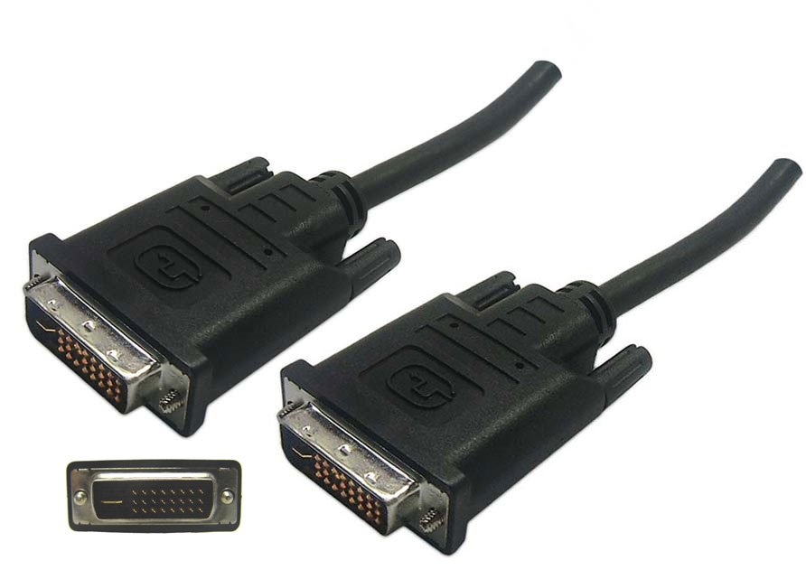 Dynamix 2M DVI-D Male to DVI-D Male Digital Dual Link (24+1) Cable. Supports DVI Digital Signals