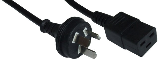 Dynamix 2m 3 Pin Plug to C19 Female SAA Approved Power Cord Cable