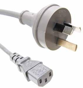 Dynamix 1.5m 3 Pin Plug to IEC Female Plug SAA Approved Power Cord Cable - White