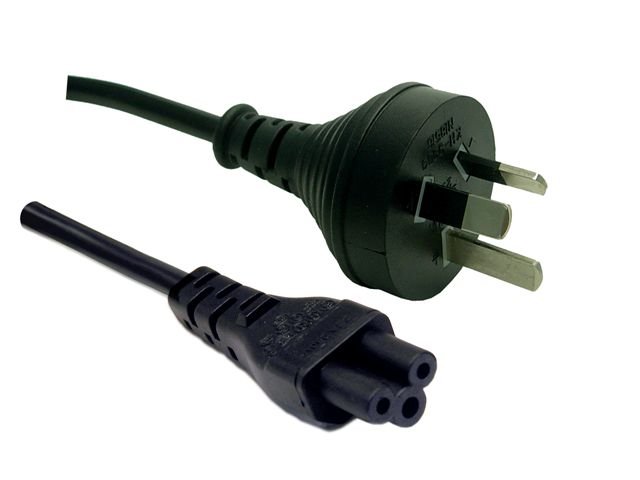 Dynamix 2m 3 Pin Plug to Clover Shaped C5 Female SAA Approved Power Cord Cable