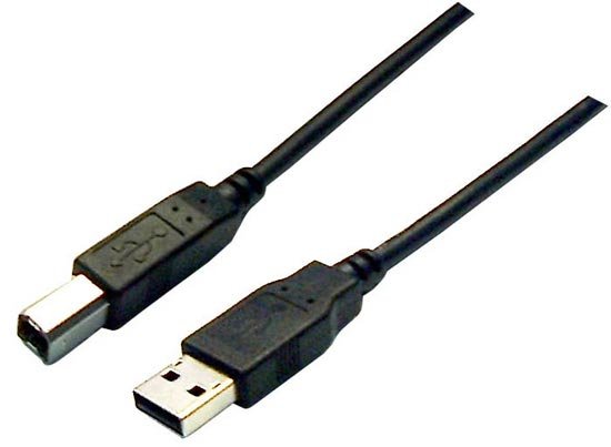 Dynamix 1m USB 2.0 Type A Male to Type B Male Cable - Black