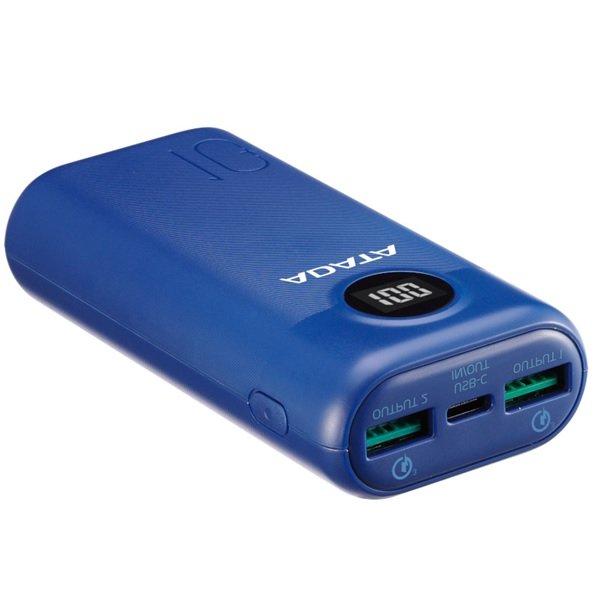 ADATA P10000QCD 10000mAh USB-C USB-A Quick Charge Power bank - Blue