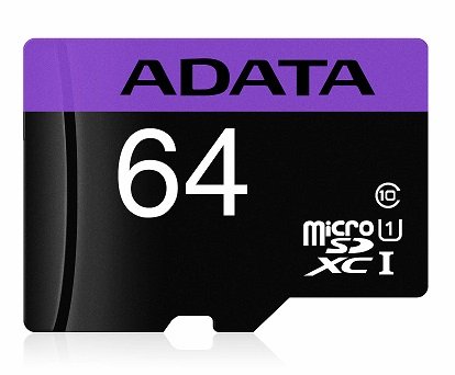 ADATA 64GB Premier microSDXC UHS-I Class 10 Card with Adapter