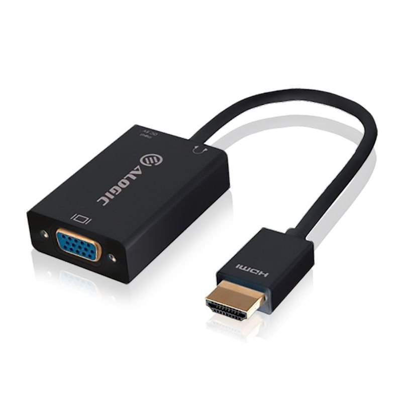 ALOGIC 15cm HDMI to VGA Adapter with 3.5mm Audio