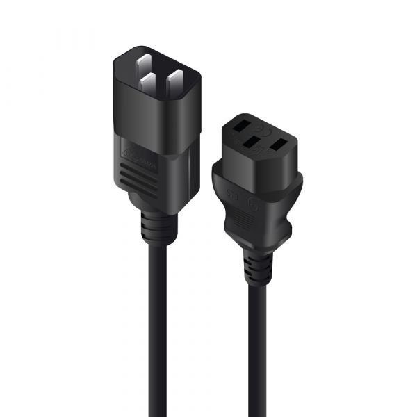 ALOGIC 2m IEC C13 to IEC C14 Computer Power Extension Cable