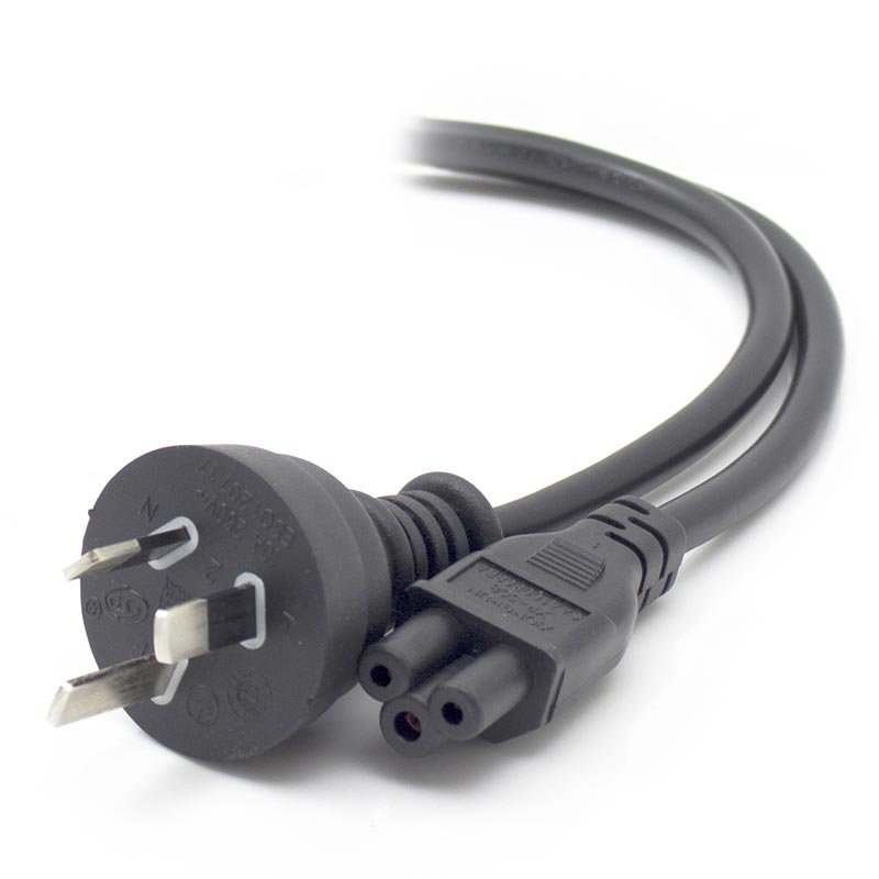ALOGIC 2m 3 Pin Wall Plug to IEC C5 Power Cable