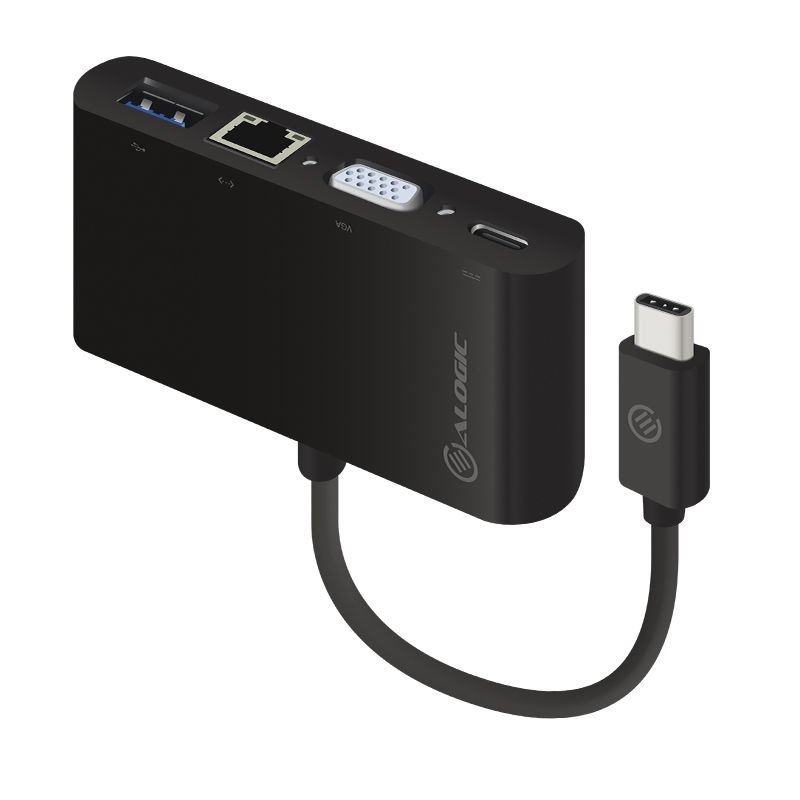 ALOGIC 60W USB-C with VGA USB 3.0 Ethernet USB-C Multiport Adapter
