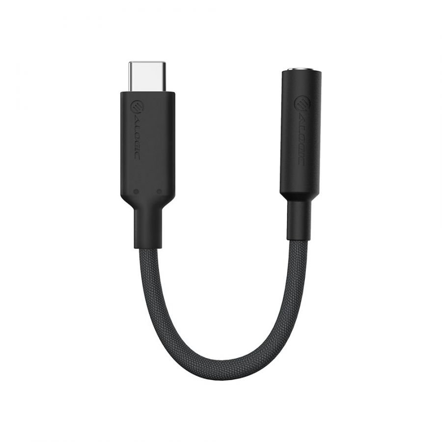 ALOGIC Elements Pro 10cm USB-C To 3.5mm Audio Adapter - Black