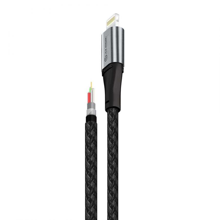ALOGIC Super Ultra 30cm USB-A to Lightning Cable - Space Grey