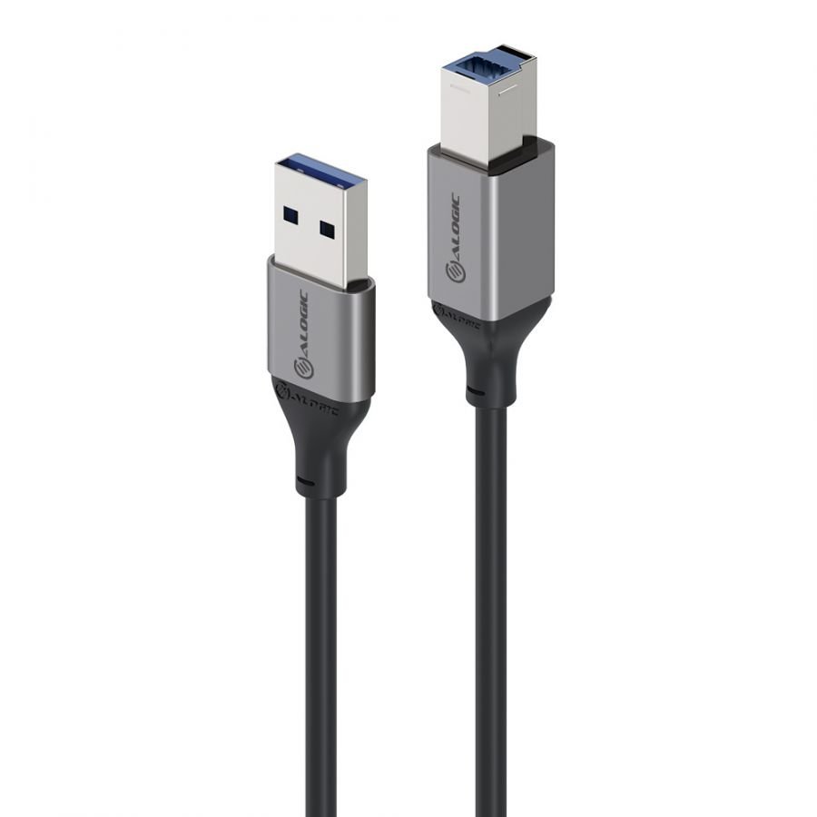 ALOGIC Ultra 2m USB 3.0 USB-A to USB-B Cable - Space Grey