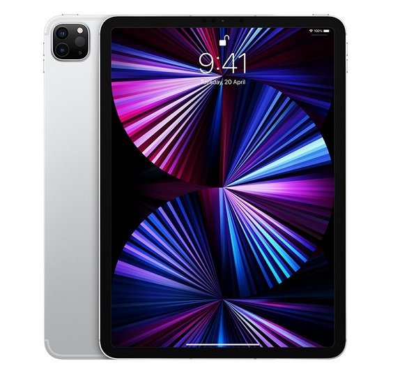 Apple iPad Pro (3rd Gen) 11 Inch M1 128GB Wi-Fi + Cellular Tablet with iPadOS 14 - Silver