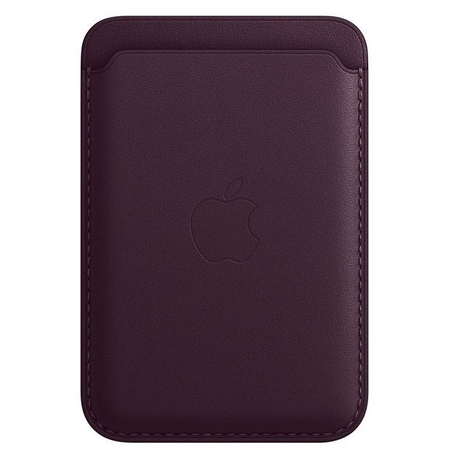 Apple Leather Wallet with MagSafe for iPhone - Dark Cherry