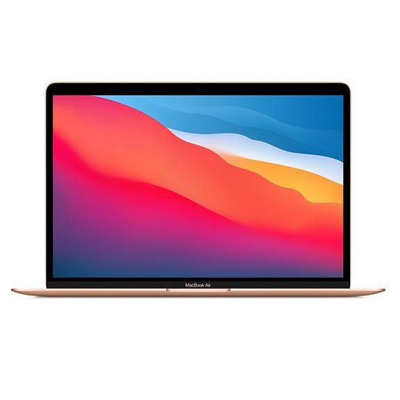 Apple MacBook Air (M1, Late 2020) 13.3 Inch Retina 2K Apple M1 3.2GHz 8GB RAM 512GB SSD Laptop with macOS - Gold