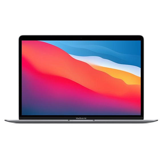 Apple MacBook Air (M1, Late 2020) 13.3 Inch Retina 2K Apple M1 3.2GHz 8GB RAM 256GB SSD Laptop with macOS - Space Grey