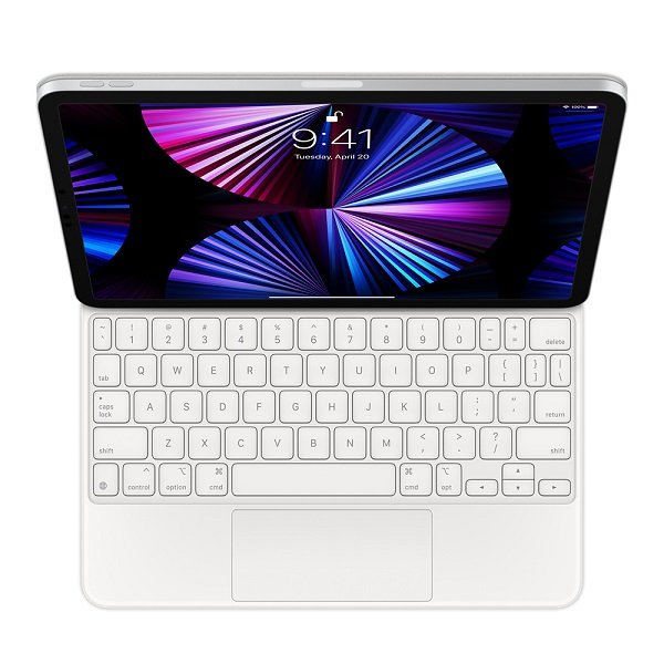 Apple Magic Keyboard Folio Case for iPad Pro 11 Inch (3rd Gen) & iPad Air (4th Gen) US English - White
