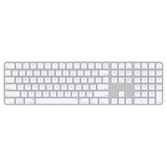 Apple Magic US English Wireless Keyboard with Touch ID and Numeric Keypad for Mac models with Apple Silicon - Silver