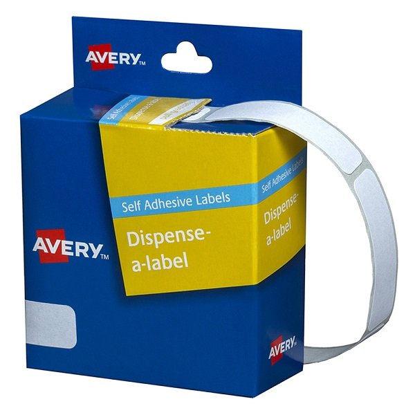 Avery 13mm x 49mm Removable Dispenser Label White - 550 Labels
