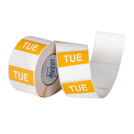 Avery 40mm Tuesday Square Label Yellow/White - 500 Labels