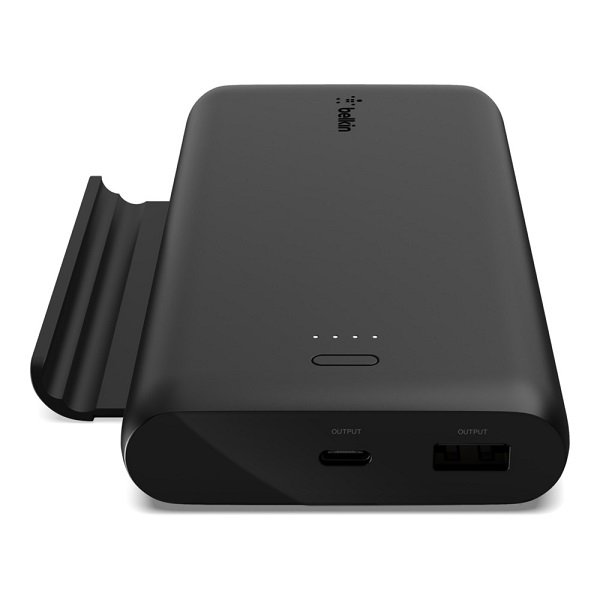 Belkin BoostUP Charge 10000mAh USB-C & USB-A Powerbank with Retractable Stand - Black
