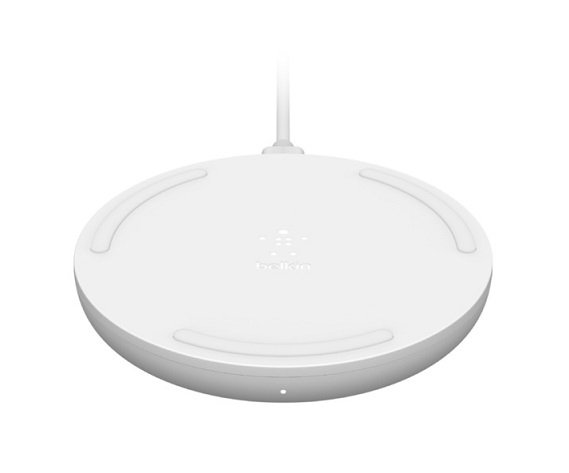 Belkin BoostUP Charge 15W Wireless Charging Pad with 24W Wall Charger - White