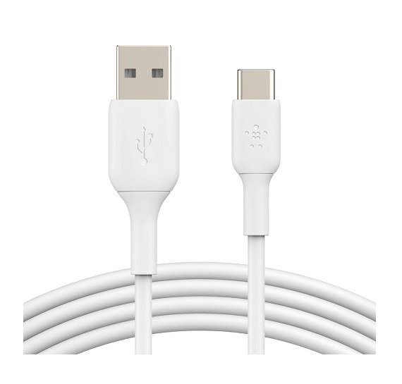 Belkin BoostUP Charge 3m USB-C to USB-A Duratek Charge & Sync Cable - White