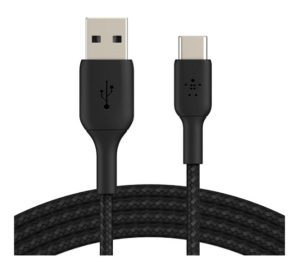 Belkin BoostUP Charge 1m USB-C to USB-A Braided Charge & Sync Cable - Black