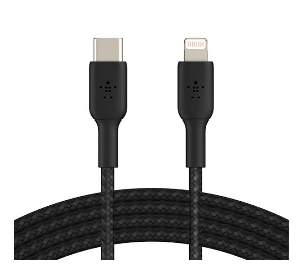 Belkin BoostUP Charge 2m USB-C to Lightning Braided Charge & Sync Cable - Black
