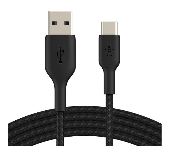 Belkin BoostUP Charge 3m USB-C to USB-A Braided Charge & Sync Cable - Black