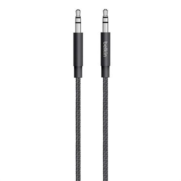 Belkin MIXITUP 1.2m Metallic AUX Cable - Black