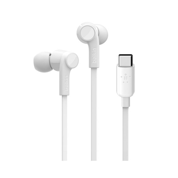 Belkin SoundForm USB-C In-Ear Wired Stereo Earphones - White
