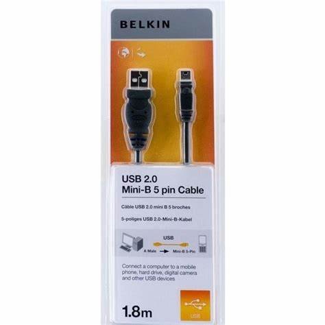 Belkin 1.80m USB Type-A to Mini Type-B USB Data Transfer Cable