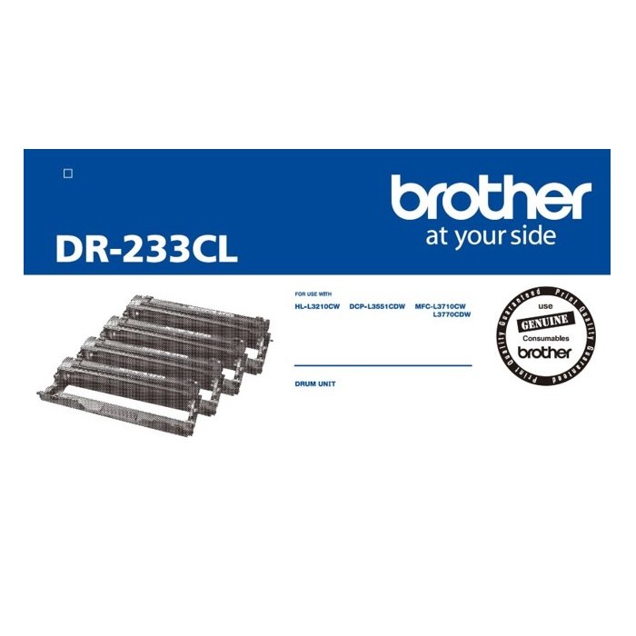 Brother DR233CL Drum Unit Pack - Black, Cyan, Magenta & Yellow