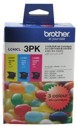 Brother LC40 Colour Ink Cartridge Value Pack - Cyan, Magenta & Yellow