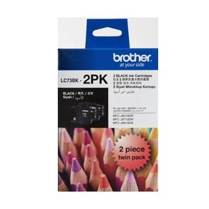 Brother LC73BK Black Ink Cartridge - Twin Pack