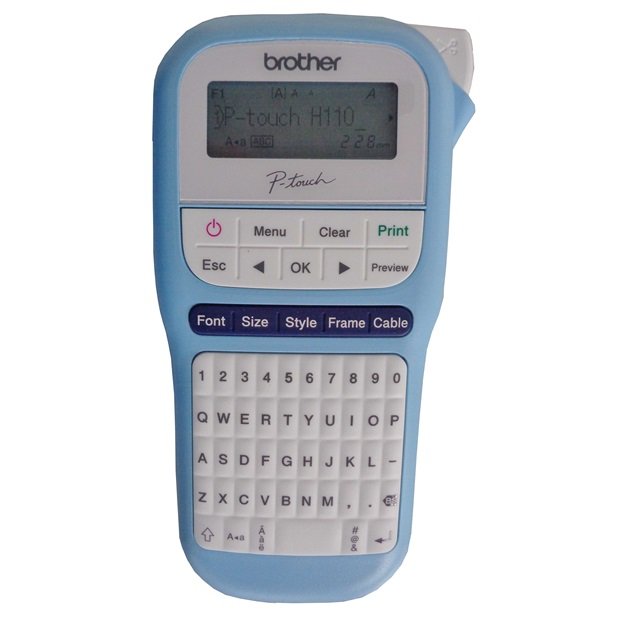 Brother P-Touch PTH110 Durable Label Printer - Light Blue + 4 Year Warranty Offer!