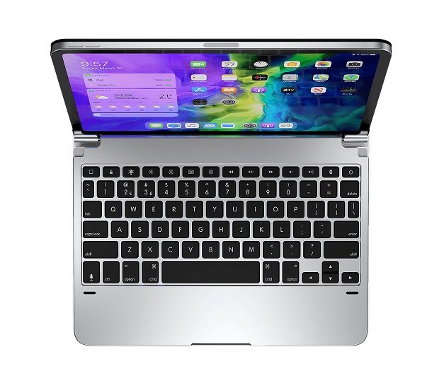 Brydge 11.0 Pro Bluetooth Keyboard for 11 Inch iPad Pro (2020) - Silver