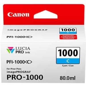 Canon PFI-1000C Cyan 80ml Ink Tank Cartridge