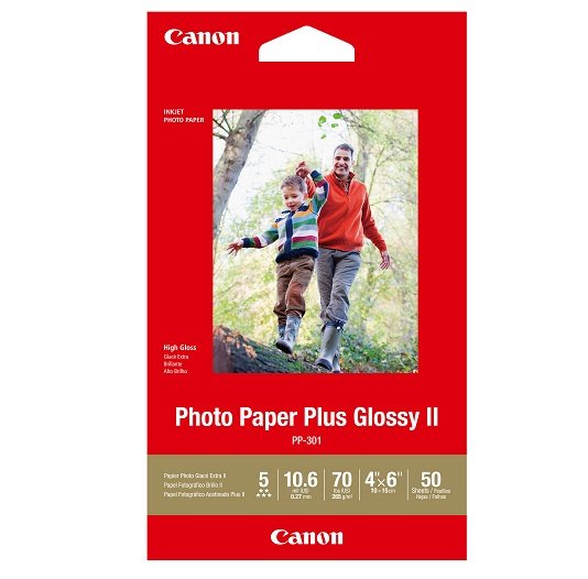 Canon PP-301 4x6 Glossy 102x152mm 265gsm Photo Paper Plus II - 50 Sheets
