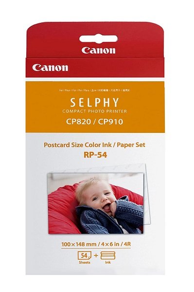 Canon RP54 Selphy 4x6 Photo Paper & Ink Kit - 54 Sheets