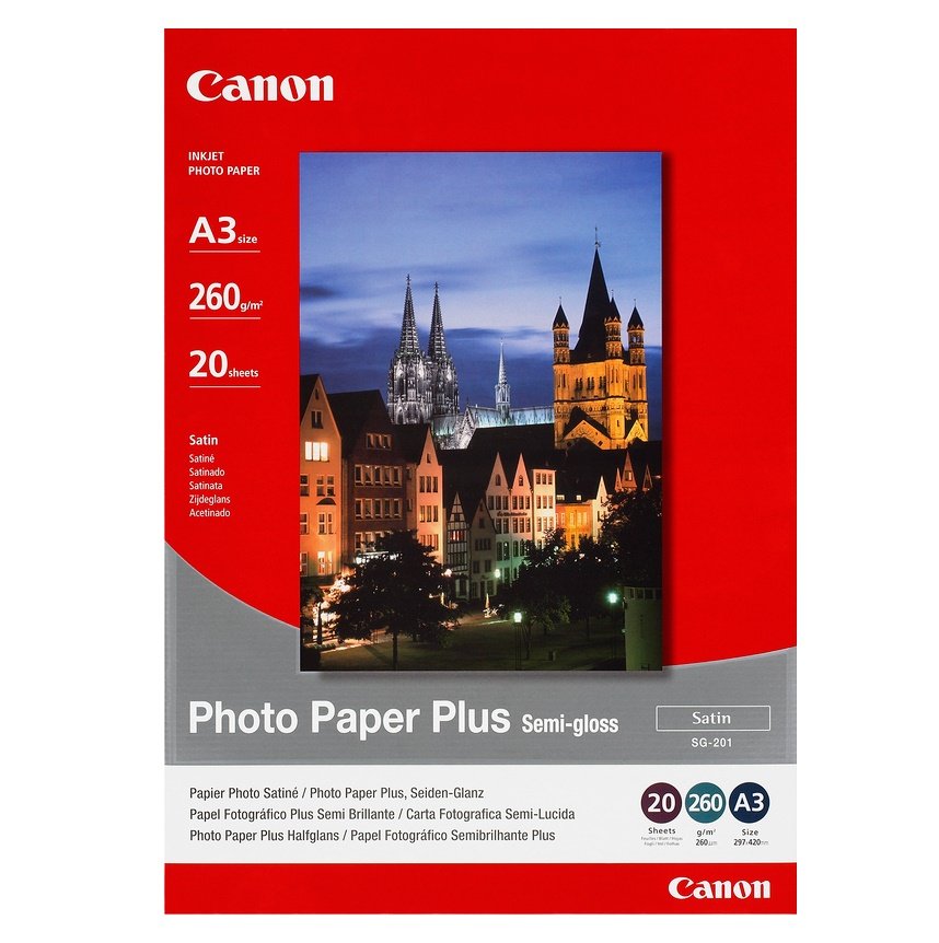 Canon SG201 Semi Gloss A3 260gsm Photo Paper Plus - 20 Sheets