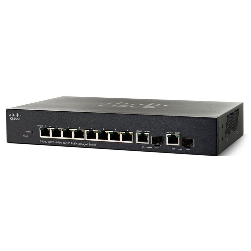 Cisco SF352-08PP 8 Port 10/100 PoE Managed Switch + 2 x SFP
