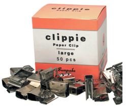 Clippie Large Slide Paper Clips - 50 Pack