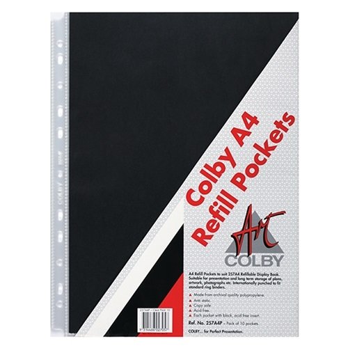 Colby 257A4P A4 Refillable Display Book - 10 Pocket