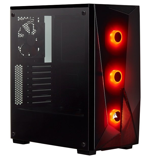 Corsair Carbide Series SPEC-DELTA RGB Mid Tower Gaming Case with Tempered Glass Side Panel - Black