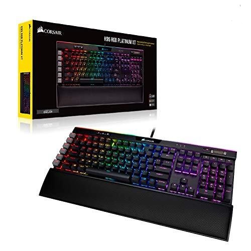 Corsair K95 Platinum XT USB Wired RGB Mechanical Gaming Keyboard - Cherry MX Speed RGB Silver