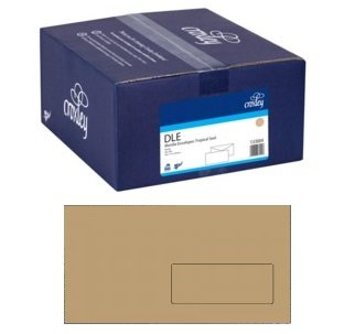 Croxley DLE Window Seal-Easi Manila Envelope - 500 Pack