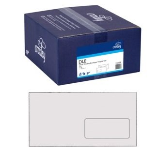 Croxley DLE Window Seal-Easi White Envelope - 500 Pack