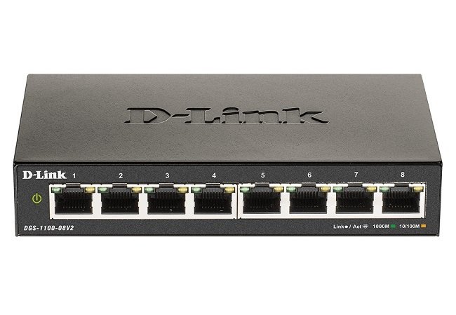 D-Link DGS-1100-08V2 8-Port Gigabit Smart Managed Switch