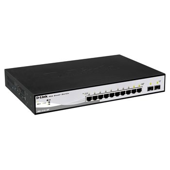 D-Link DGS-1210-10P 10-Port 10/100/1000 Gigabit PoE WebSmart Switch with 2 Combo 1000BASET/SFP Ports