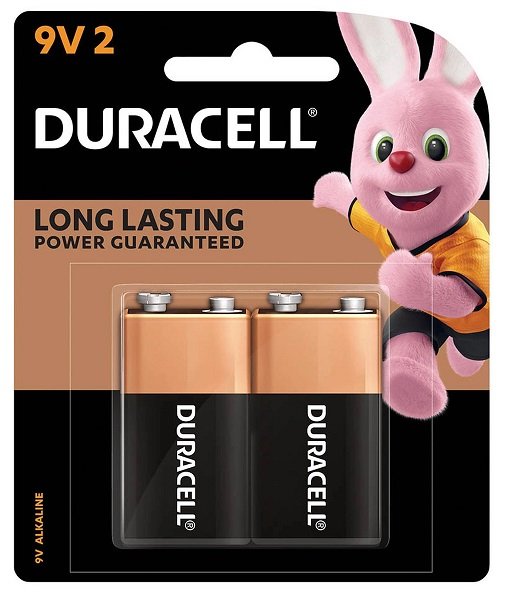 Duracell 9V Coppertop Alkaline Battery - 2 Pack